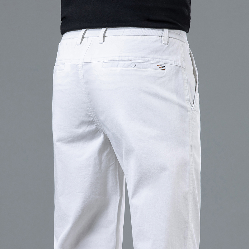 Summer Clothing Brands - Summer men's light fitted straight white