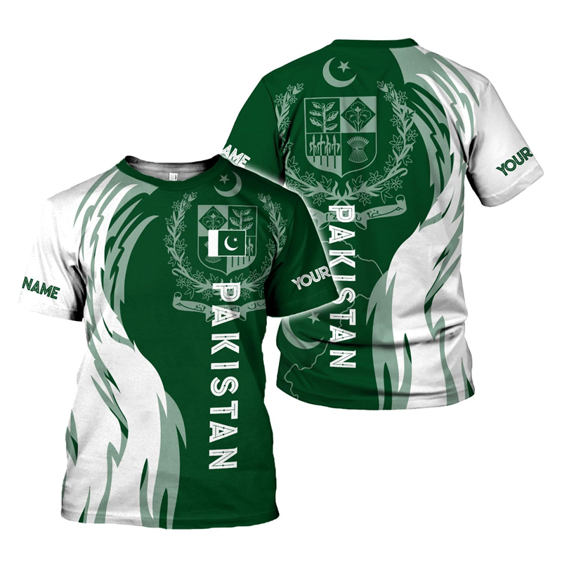 Pakistan Flag 3D Print Men's T - Summer Clothing Pakistan 评论和价格