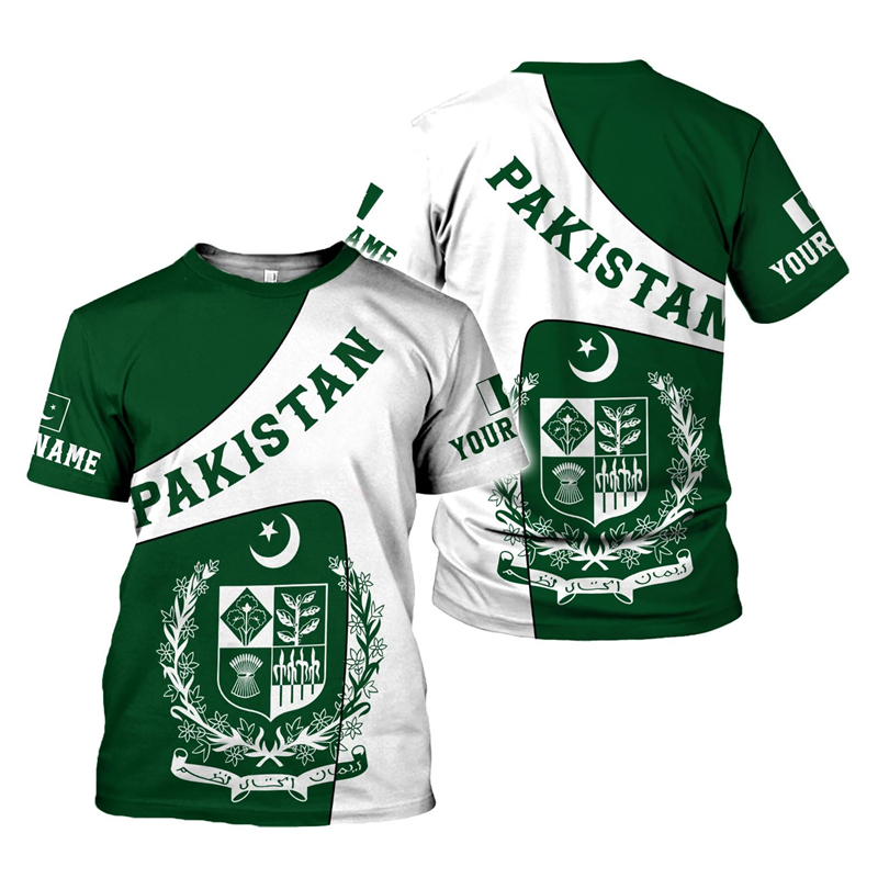 Pakistan Flag 3D Print Men's T - Summer Clothing Pakistan 评论和价格