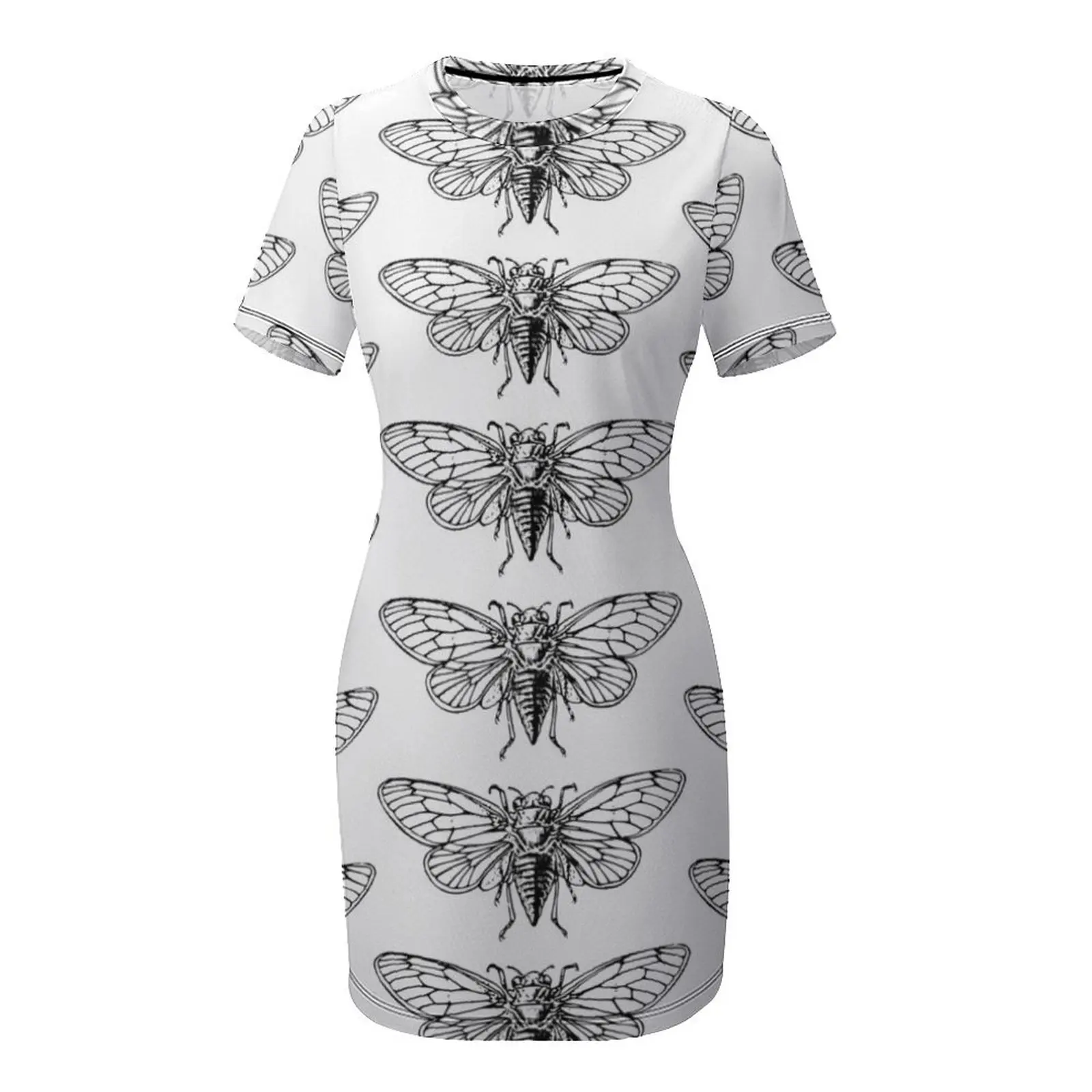 Vintage Cicada Drawing Short-S - Summer Clothing Drawing 评论和价格