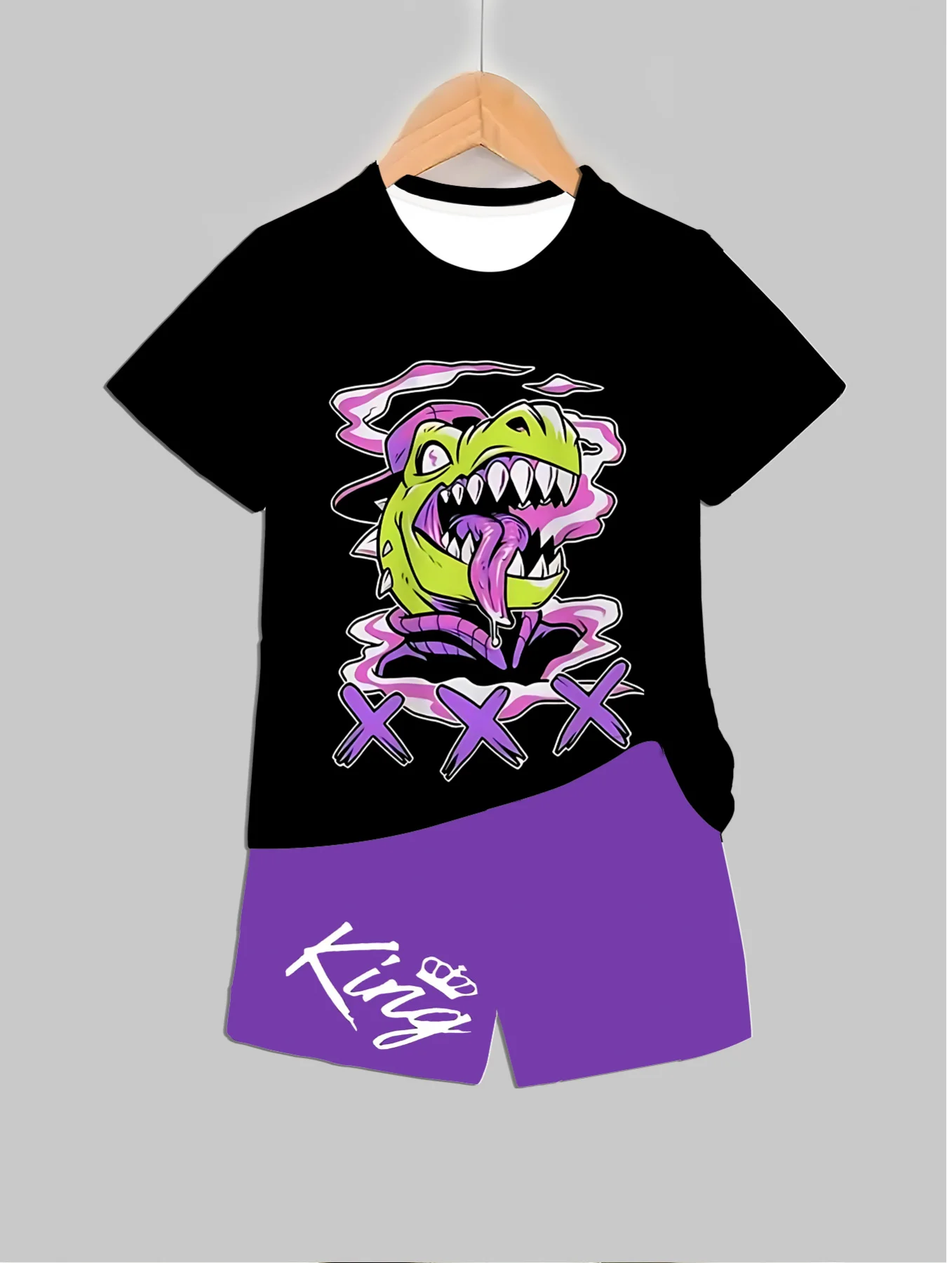 New Dinosaur Printed Outfits T - Summer Clothing Baby Girl 评论和价格