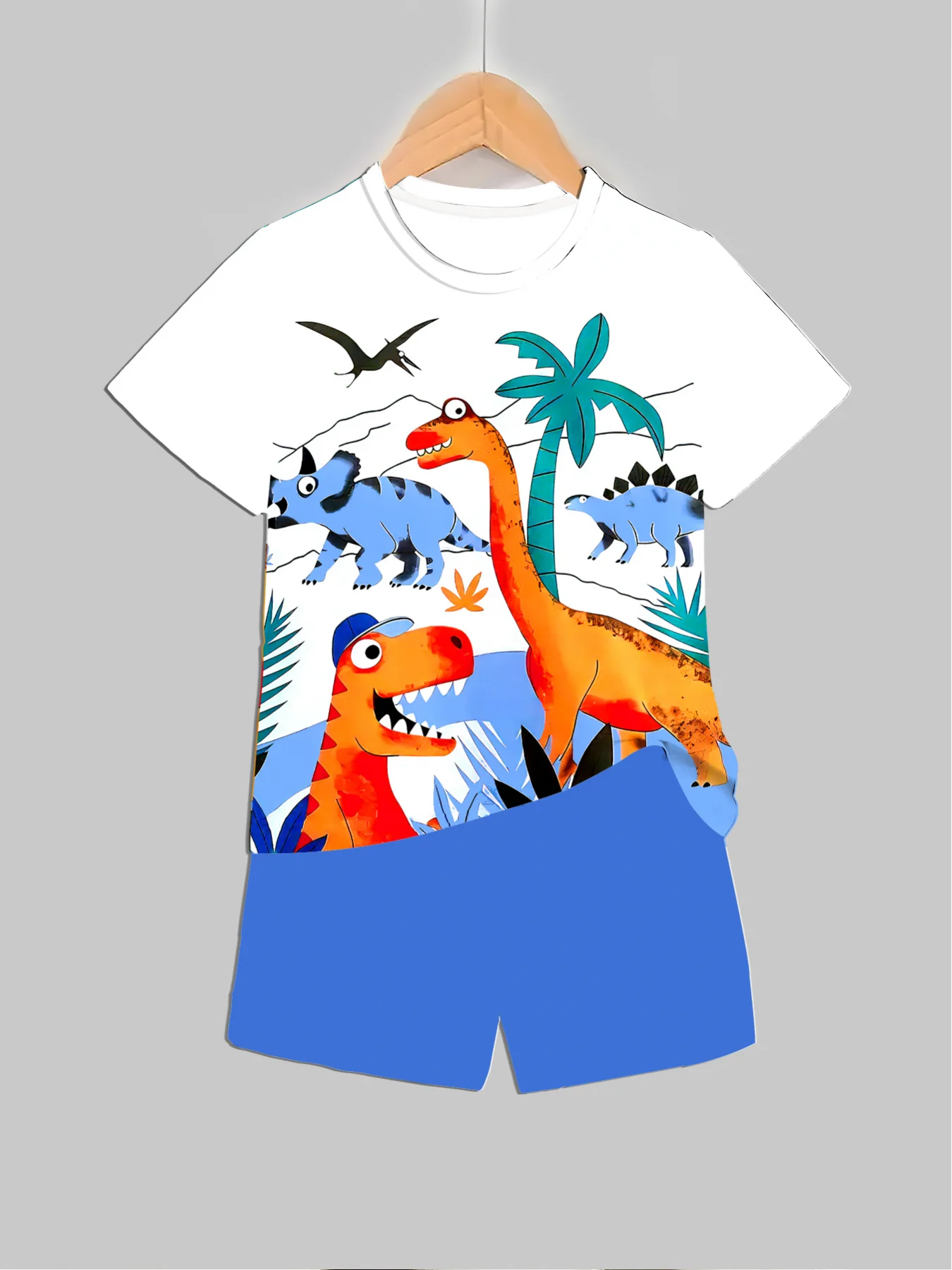 New Dinosaur Printed Outfits T - Summer Clothing Baby Girl 评论和价格