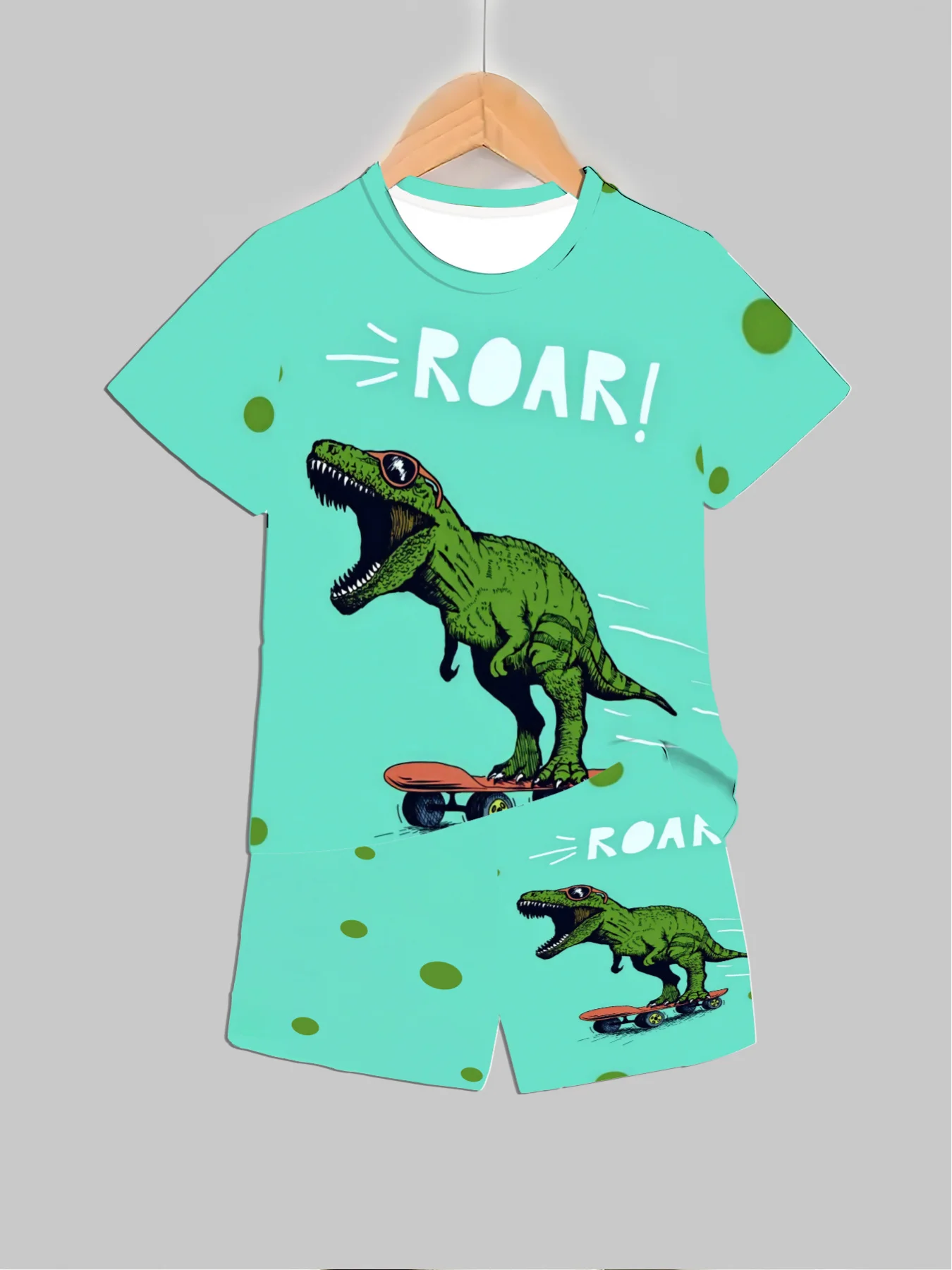New Dinosaur Printed Outfits T - Summer Clothing Baby Girl 评论和价格