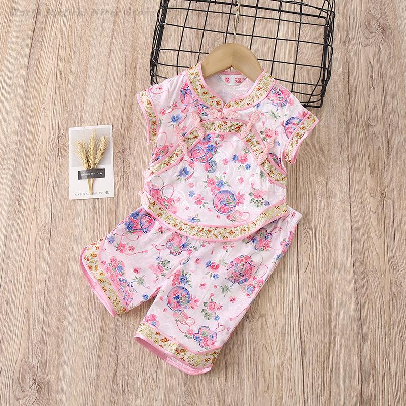 Baby Girls Tang Suit Summer Pr - Summer Clothing Baby Girl 评论和价格