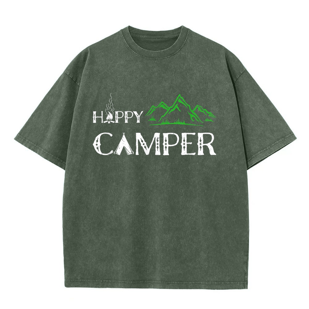Happy Camper Camping T-Shirt f - Summer Clothing Women Canada 评论和价格