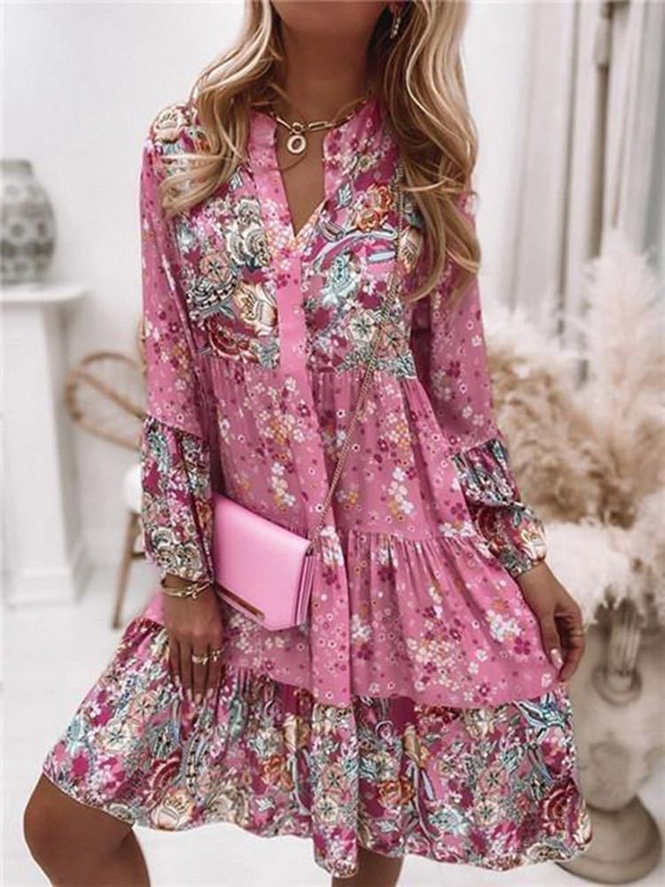 Casual Floral Print Dresses Fo - Summer Zara 评论和价格