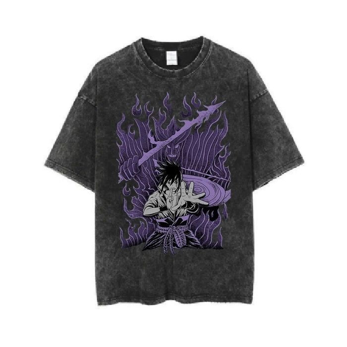 Naruto Sasuke Washed and Worn  - Summer Clothing Brands 评论和价格