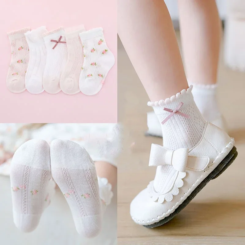Kids Socks 5 Pairs/Lot Spring  - Summer Clothing Baby Girl 评论和价格
