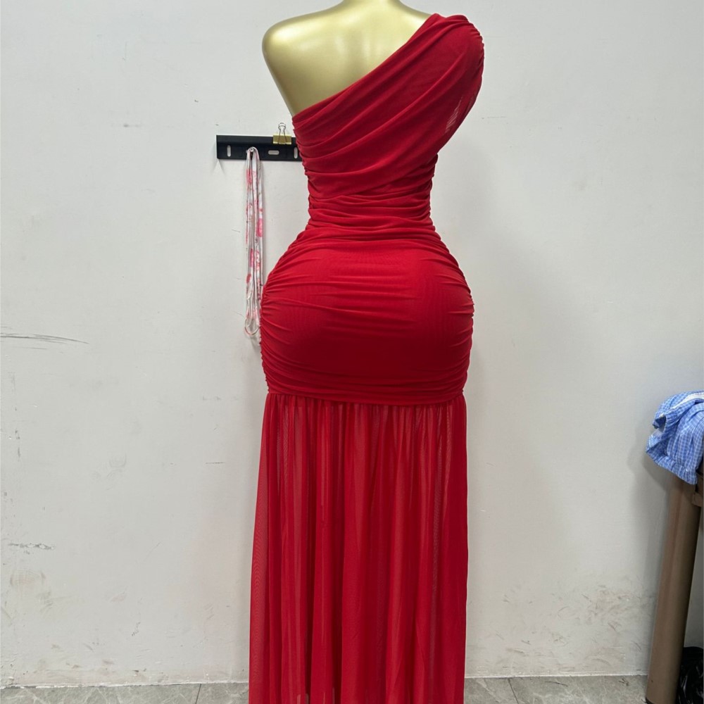 New Solid Color Evening Dress  - Summer Clothing Drawing 评论和价格