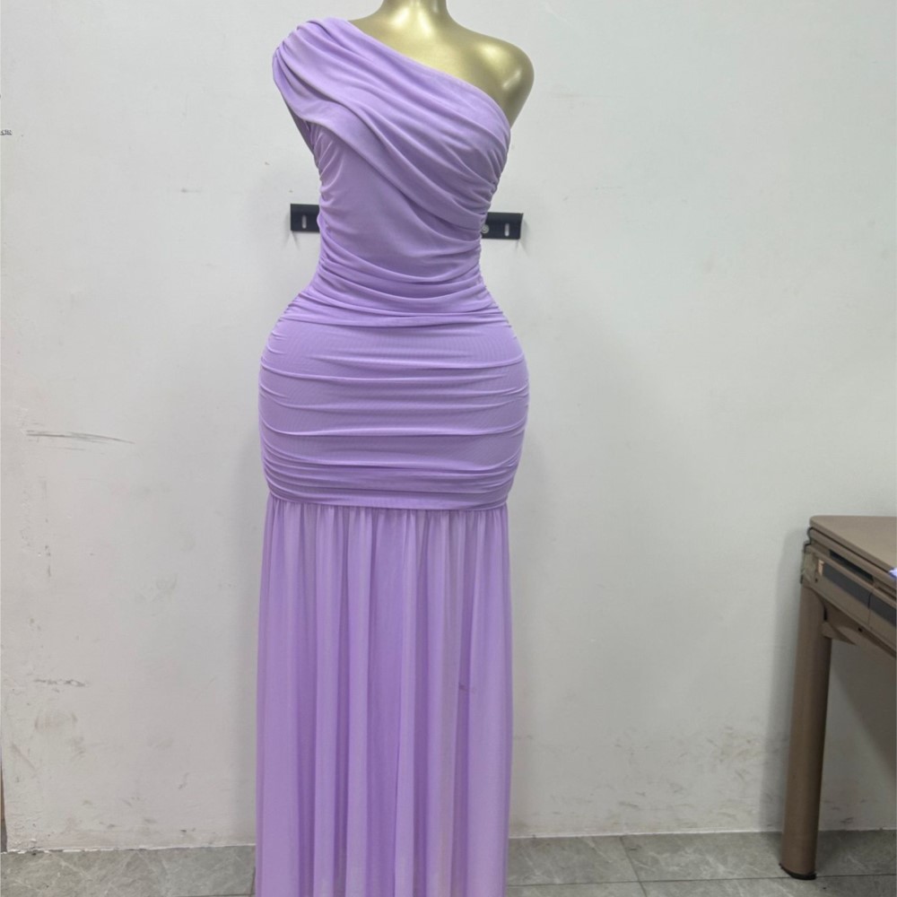 New Solid Color Evening Dress  - Summer Clothing Drawing 评论和价格