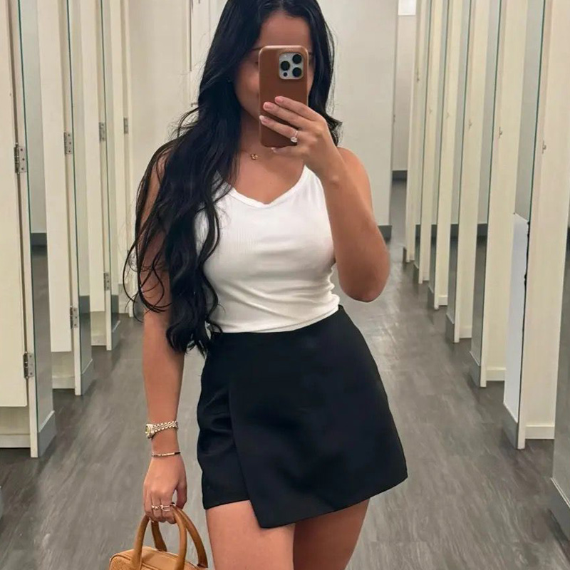 HXAO Black White Skirt Shorts  - Summer Zara 评论和价格