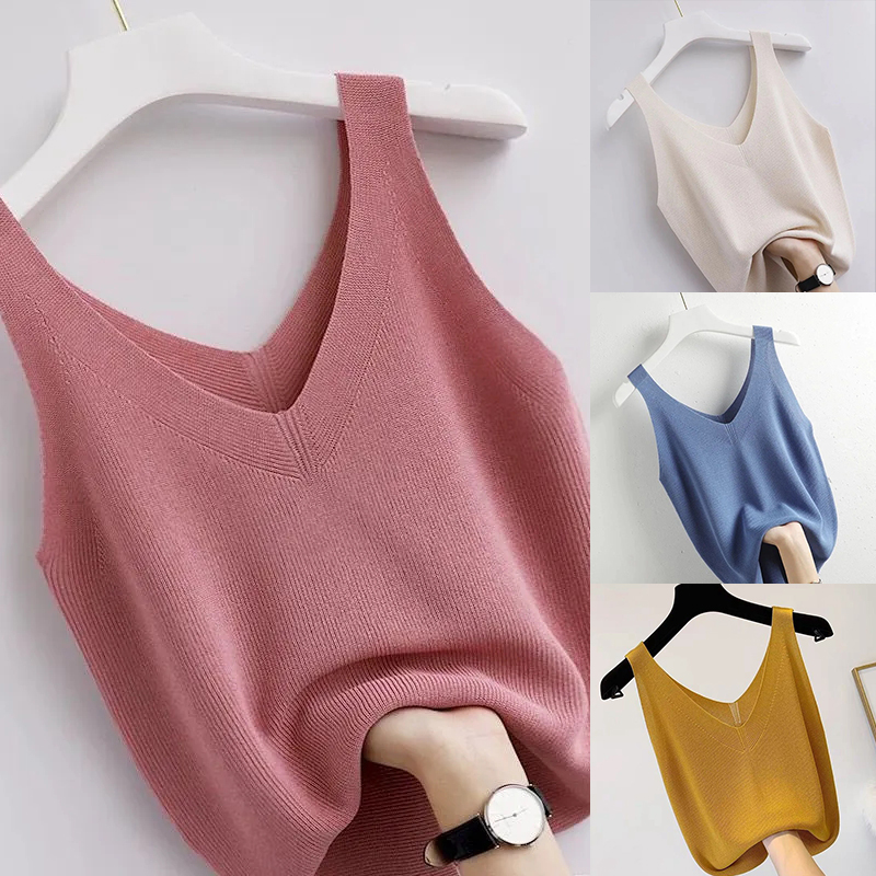 Knitting Vintage Tank Top V-Ne - Summer Zara 评论和价格