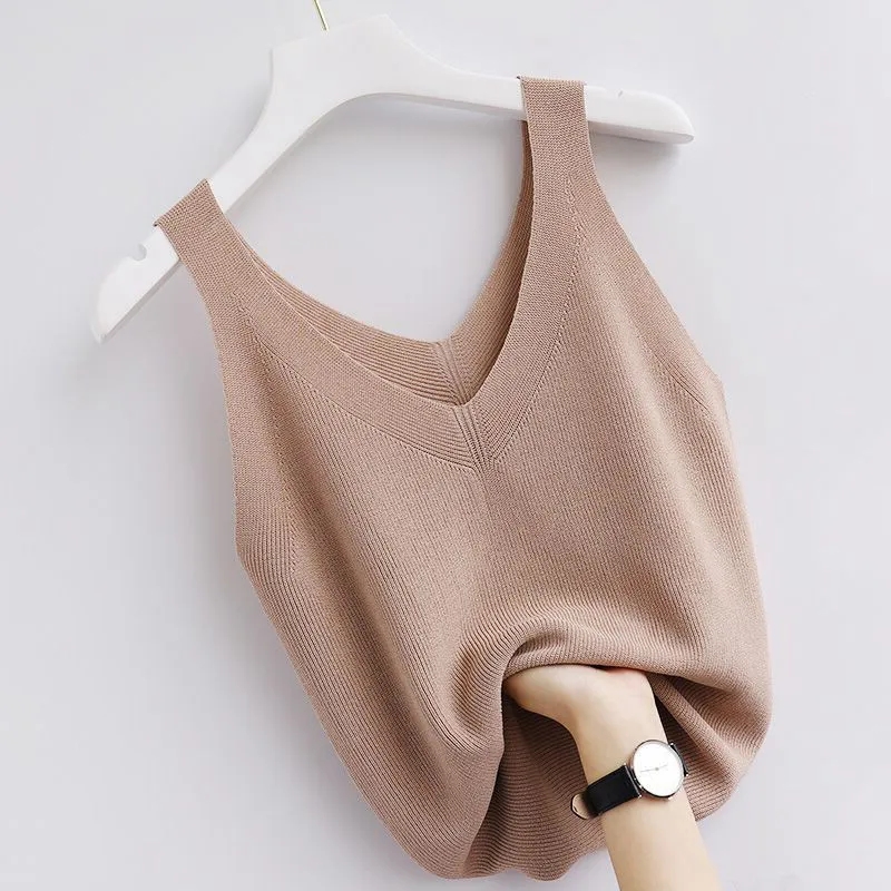 Knitting Vintage Tank Top V-Ne - Summer Zara 评论和价格