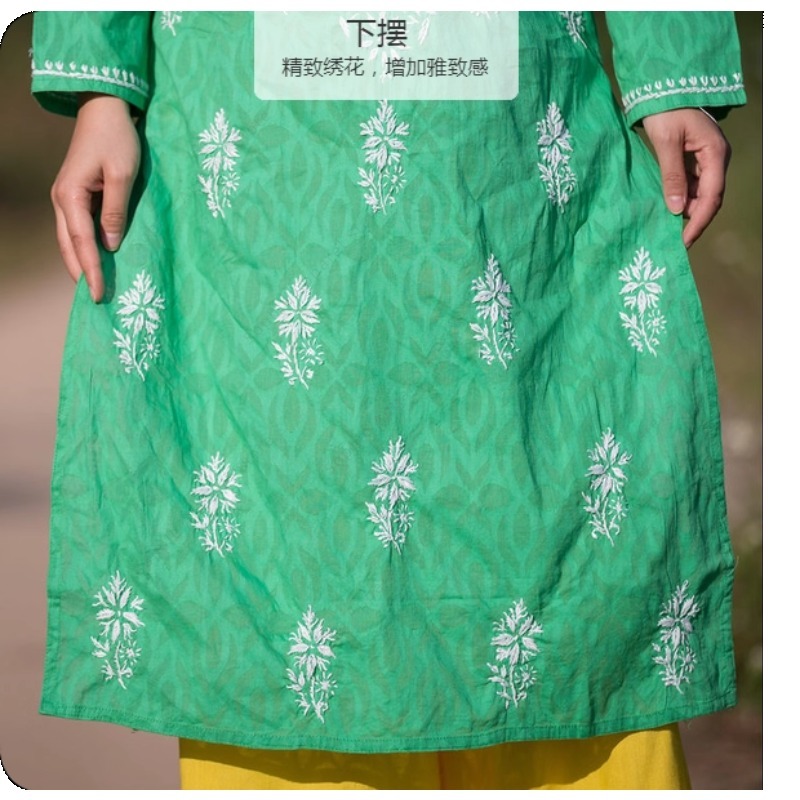 Women's Embroidered Kurti Indi - Summer Clothing Pakistan 评论和价格