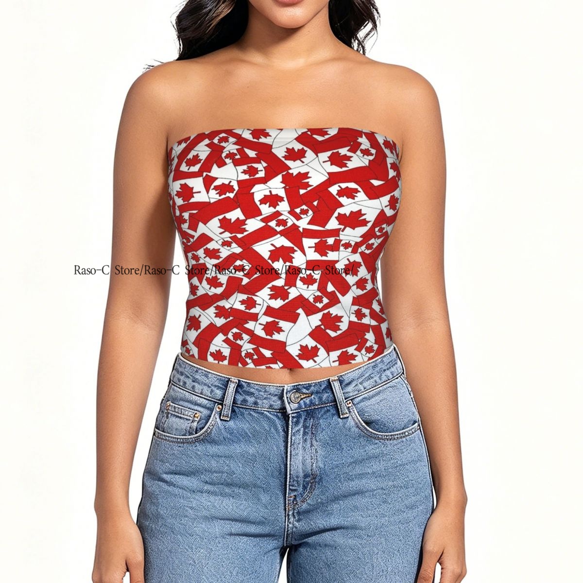 Women Block Crop Slim Tube Top - Summer Clothing Women Canada 评论和价格